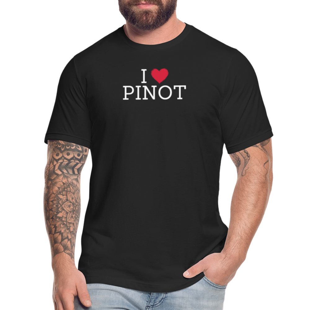 I "heart" Pinot Unisex Jersey T-Shirt by Bella + Canvas - black