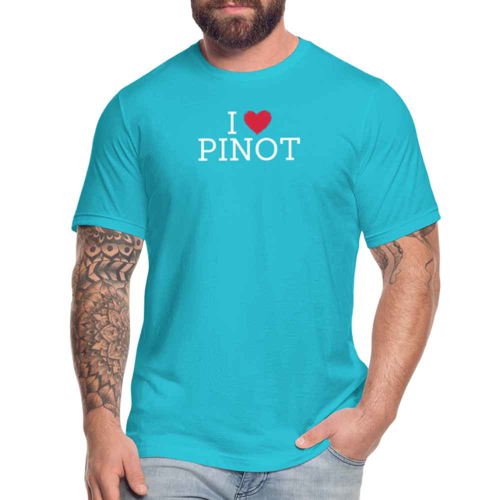 I "heart" Pinot Unisex Jersey T-Shirt by Bella + Canvas - turquoise