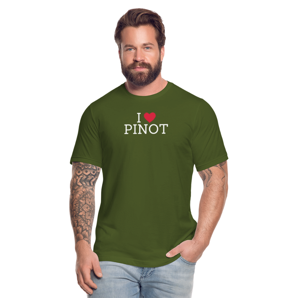 I "heart" Pinot Unisex Jersey T-Shirt by Bella + Canvas - olive