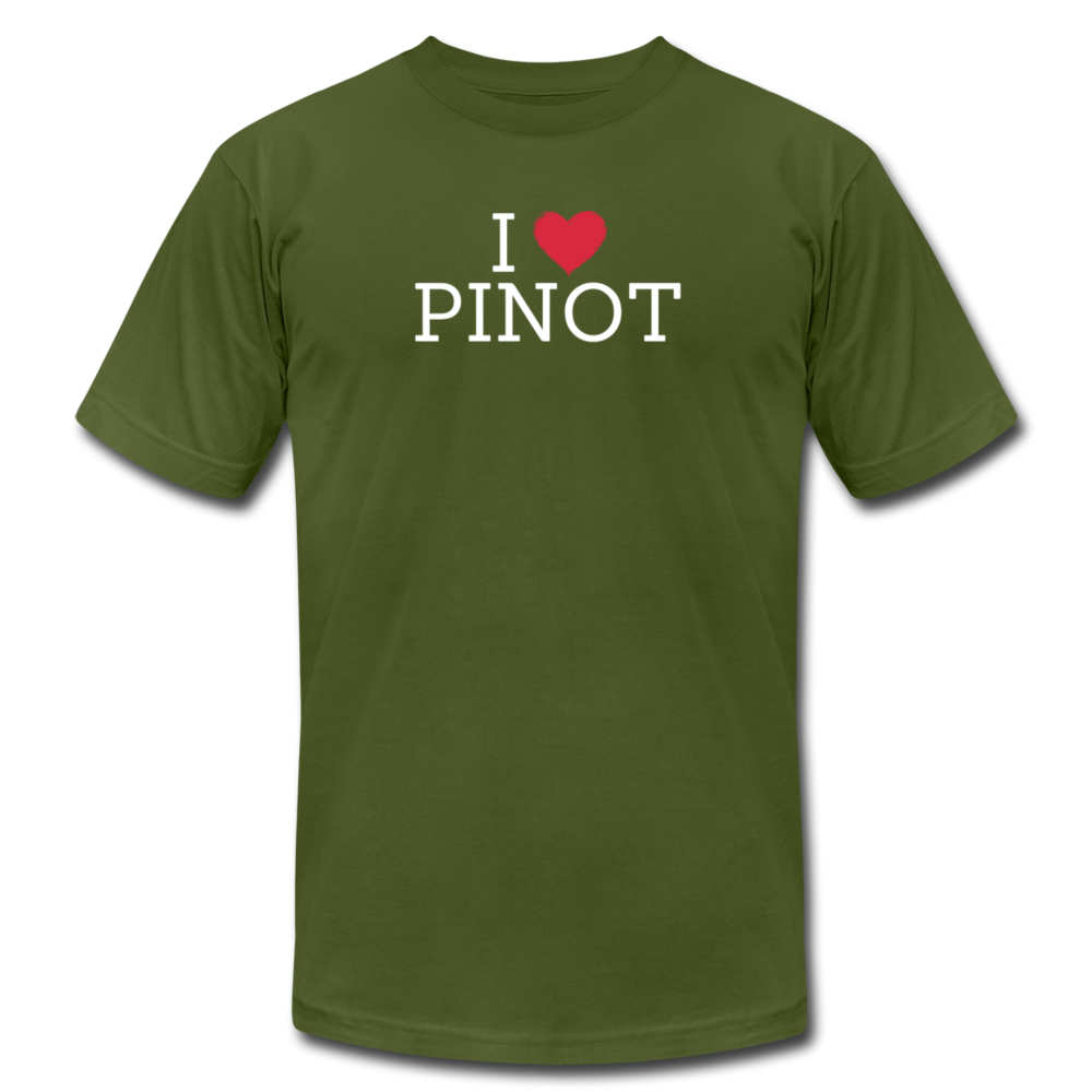 I "heart" Pinot Unisex Jersey T-Shirt by Bella + Canvas - olive